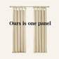 50" W x 95" L, Rivau Solid Color Twist Tab Top Semi-Sheer Single Curtain Panel