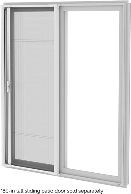 Brisa White Retractable Screen Door for Sliding Door 32"-36" x 78"