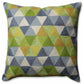 Green/Gray Ivydale Triangle Grid Wool Throw Pillow (Set of 2)