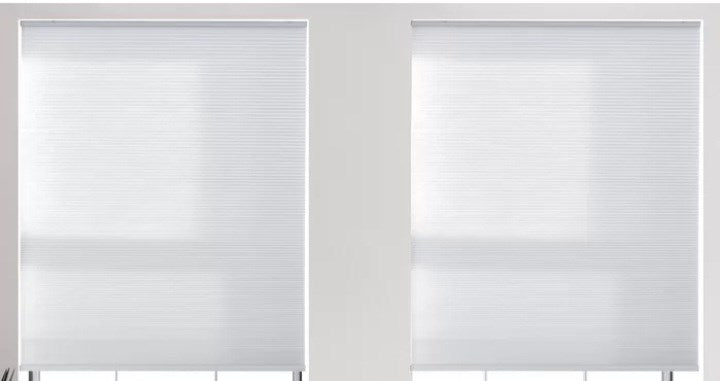 Shavonne Light Filtering Pure White Cellulat Shade 29" W X 64"L