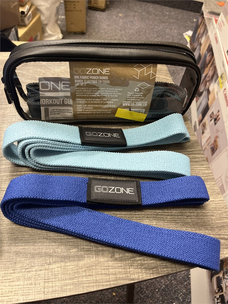 GoZone 3 Pack Power Bands, Blue Combo