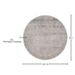 Evoke Silver/Ivory 3 ft. x 3 ft. Round Floral Speckles Distressed Area Rug