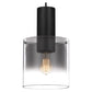 Earth Black Frosted Glass Cylinder Mini Pendant 1 Light