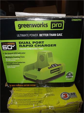 Greenworks Pro 60v Dual Port Rapid Charger