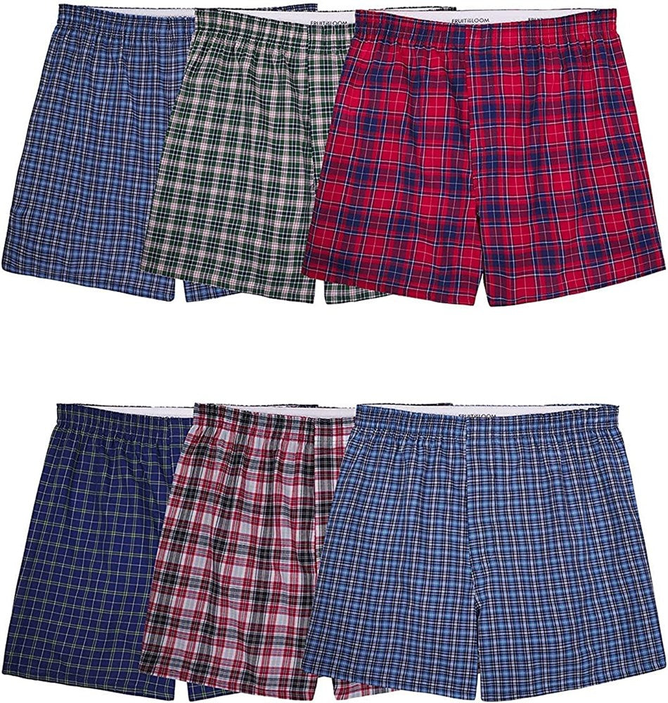 Fruit of the Loom Men's Tag-Free Boxer Shorts, (Set of 6)