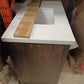 60-inch W x 20-inch D Center Rectangle Basins Vanity Top in White Carerra Stone