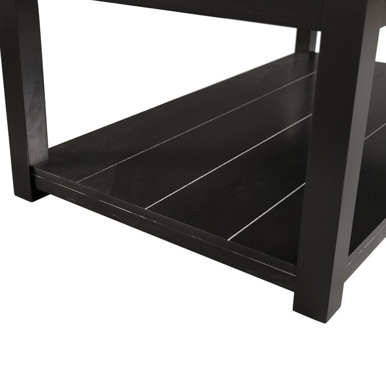 Hosmer Floor Shelf End Table with Storage 24"