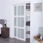 48 in. x 80 in. Tempered Frosted Glass Composite Interior Sliding Door
