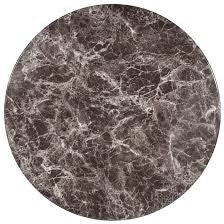 Priyas Home Goods 24" Round Table Top Gray Marble Laminate 42" W x 42" L