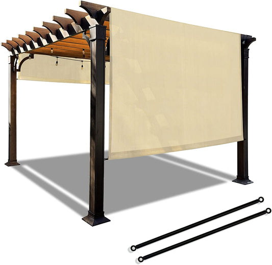 Alion Home pergola cover with rods beige 16"x"9 Universal Replacement Canopy