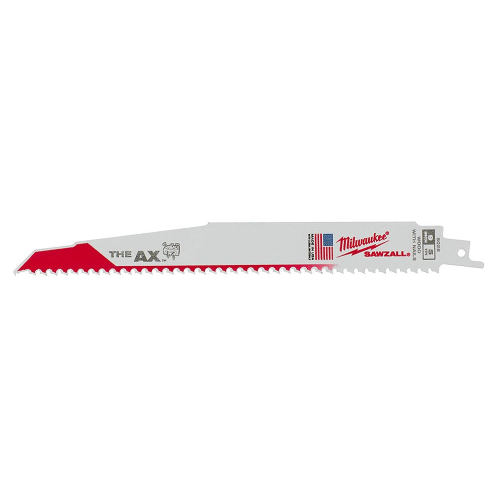 Milwaukee Tool 12-inch 5 TPI AX Nail Embedded Wood Cutting Reciprocating Saw