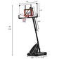 7.5ft. to 10ft. Height Adjustable Basketball System with LED Hoop Lights