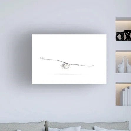Jim Cumming 'Snowy Owl On The Hunt' Canvas Art 32” x 24”