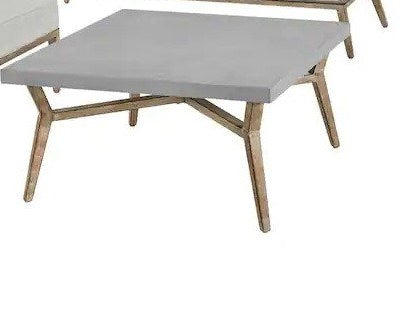 Haymont Steel Square Chat Table. 18.50" H x 36.02" L x 36.02" W Table only