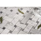 1" x 2" Marble Basketweave Mosaic Wall & Floor Tile (Set of 5)