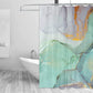 5 Piece Abstract Shower Curtain Set Hooks