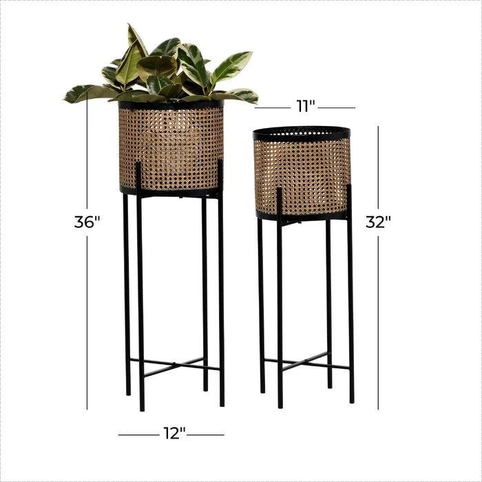 Indoor planters with stand (2-in-1 set), Contemporary style