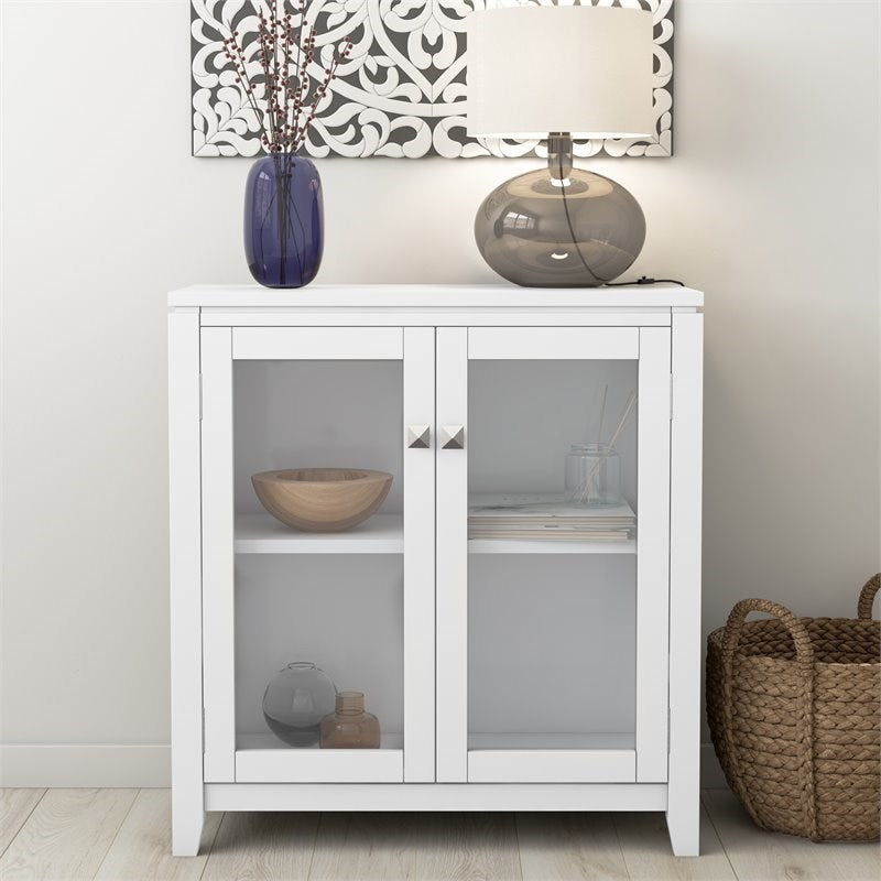 White Brodus 31'' Tall 2 - Door Accent Cabinet