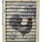 Rooster Window Shutter Wall Décor 17'' H X 13'' W
