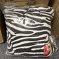 Black White Whinney Animal Print Throw Pillow 20" H x 20" W (1 set)