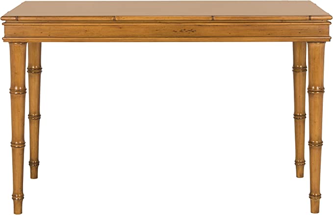 47 in. Rectangular Brown 1 Drawer Writing Desk with Built-In Storage