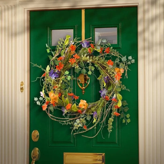 Morning Glory 22" Polyester Wreath