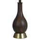 Chavarria 28" Table Lamp, Dark Wood/Antique Brass