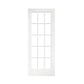 30 in. x 80 in. Clear Glass 15-Lite True Divided Interior Door Slab
