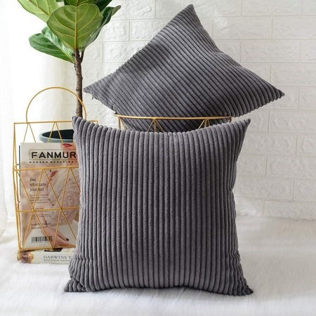 Justa Striped Square Pillow Cover & Insert 18" L X 18" W, ( 1 pillow)