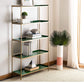 Safavieh Home Justine Contemporary Green and Brass 5-Tier Etagere Bookshelf 52 inch