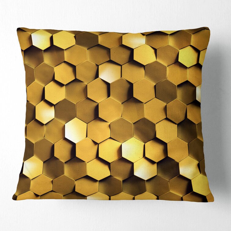 Abstract Honeycomb Wall Texture Pillow, 1 pillow.  16" x 16"
