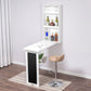 White Araminta Leaning Desk with Hutch