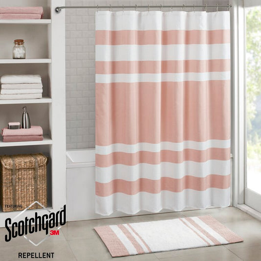 72"W x 72"H Bilst Striped Single Shower Curtain