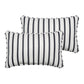 Navy/White Lorena Outdoor Rectangular Pillow Cover & Insert (Set of 2)