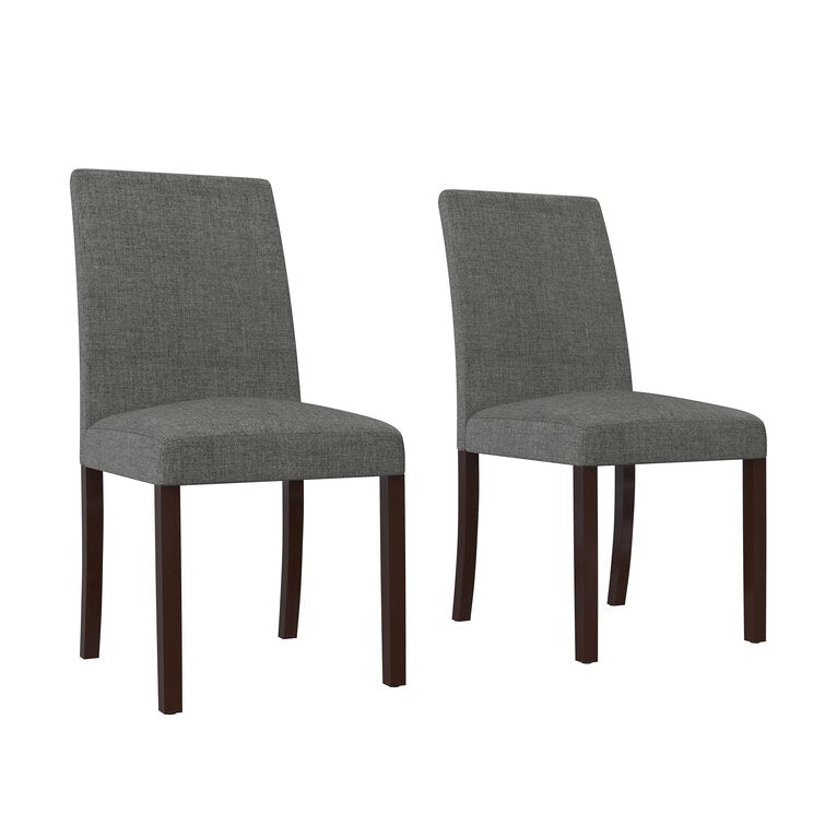 Linen Upholstered Parsons Chairs, Set of 2
