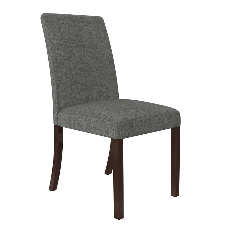 Linen Upholstered Parsons Chairs, Set of 2