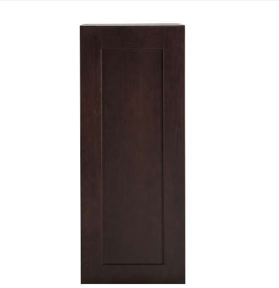 Hampton Bay Edson 12-inch W x 30-inch H x 12.5-inch D Shaker Style Assembled Kitchen Wall Cabinet/Cupboard in Dusk Cocoa Brow