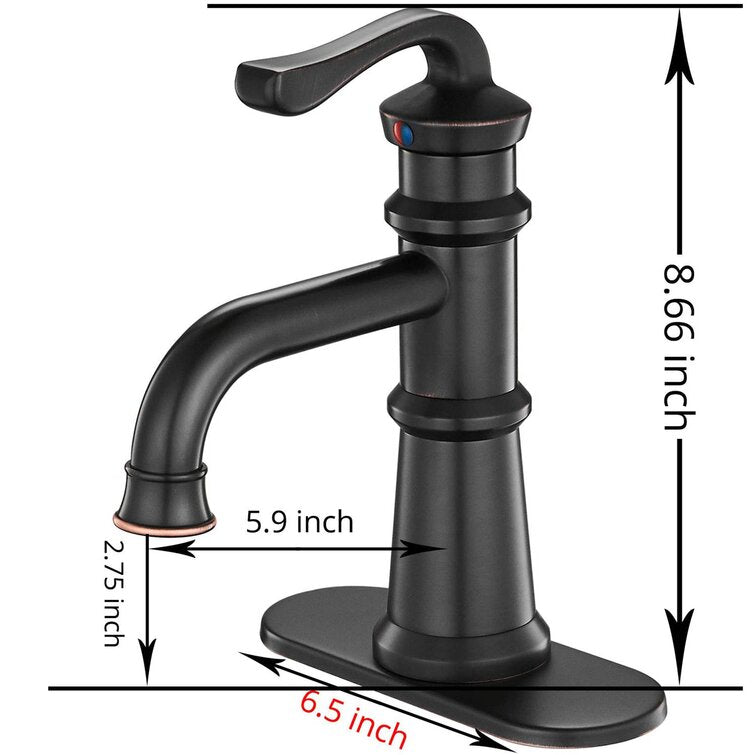 Single Hole Bathroom Vessel Sink Faucet with Drain Assembly Single