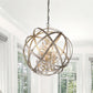 Chally 4 - Light Unique Globe Chandelier with Crystal Accents