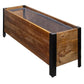 Grapevine Urban Garden Planter, Recycled Wood and Metal, Rectangle