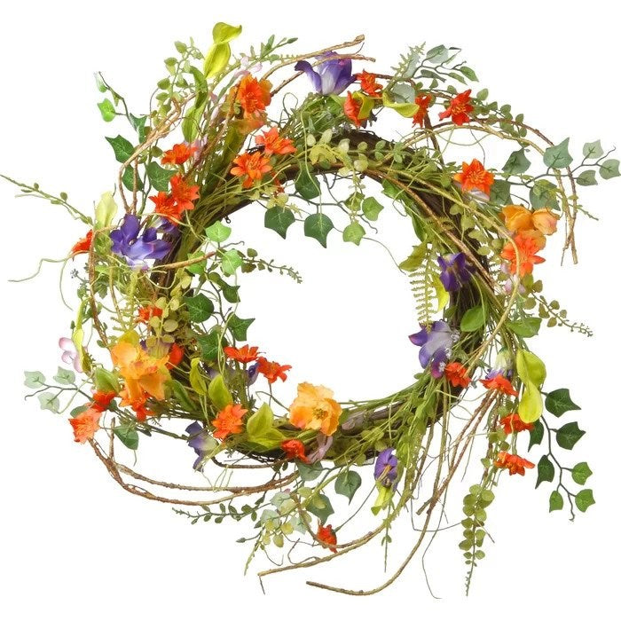 Morning Glory 22" Polyester Wreath