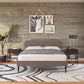 Queen Freddy Tufted Upholstered Low Profile Platform Bed