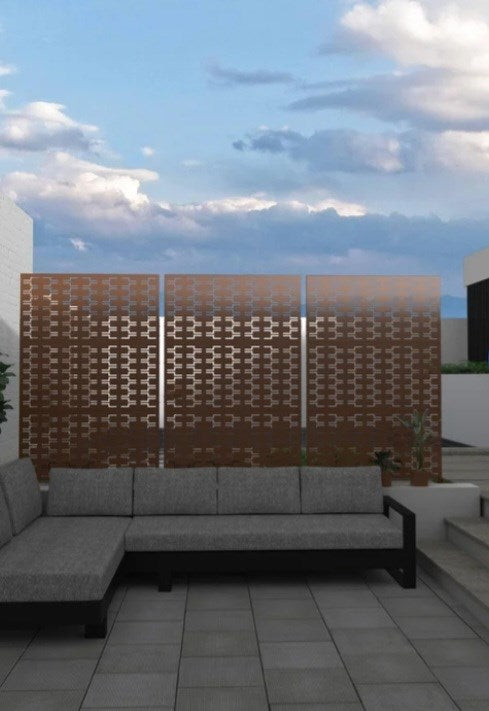 6.5 ft. H x 4 ft. W Laser Cut Metal Privacy Screen
