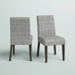 Dorsey Linen Side Chair in Cream (Set of 2)