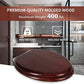 Jfieei Elongated Toilet Seat With Lid Quick Release Hinges Reddish Brown