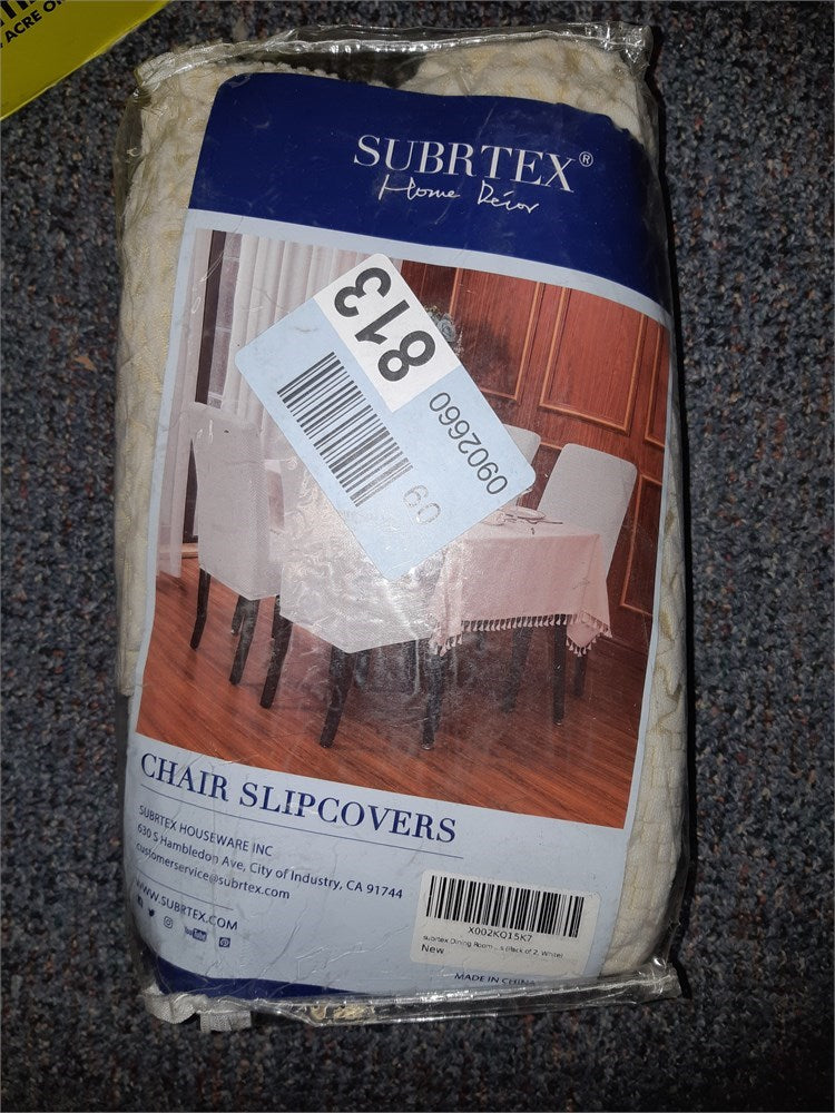 Knit Jacquard Stretch Soft Box Cushion Dining Chair Slipcover (3 Packs)