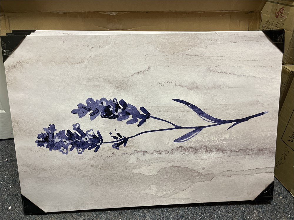 Indigo Botanical I - 3 Piece Wrapped Canvas Print, 48" H x 32" W x 1" D